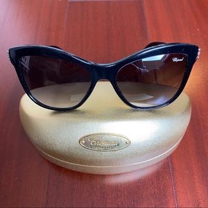 NEW Women's Chopard Sunglasses Black/Diamond
